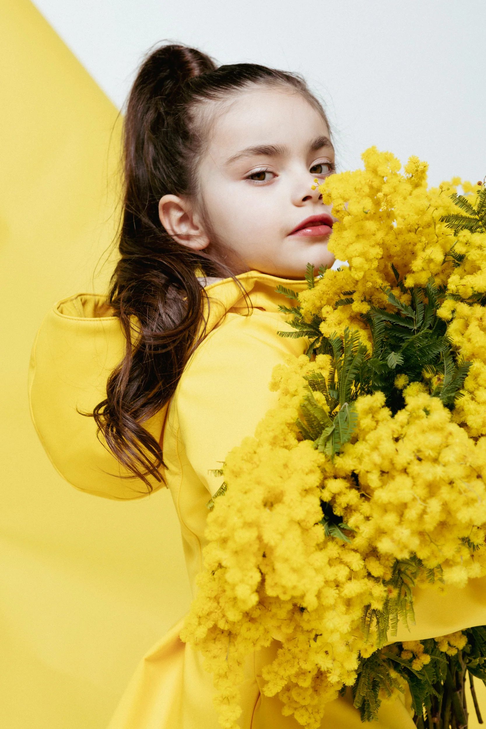Girls' Yellow Coat with Hood | Yellow Sun - Image 5